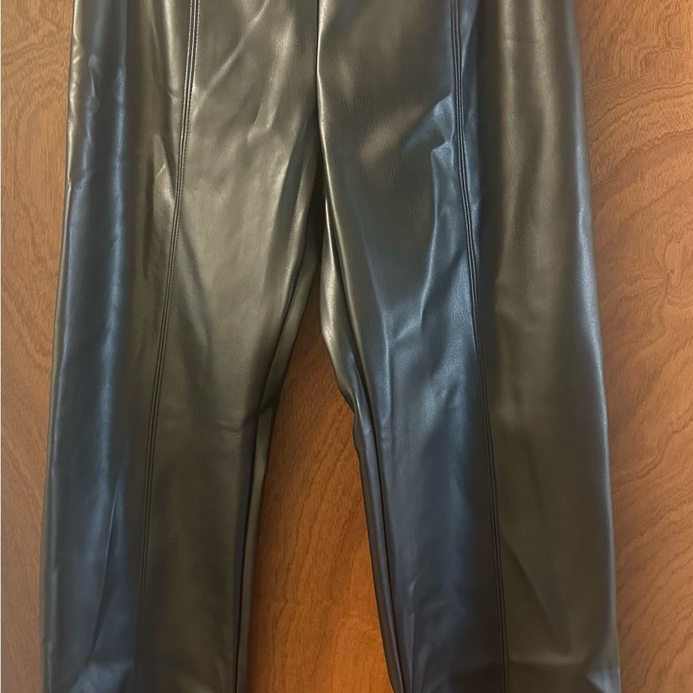 Black Faux Leather Pants